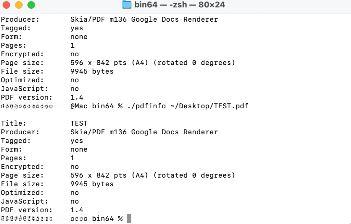 Imagen que muestra los metadatos del PDF.